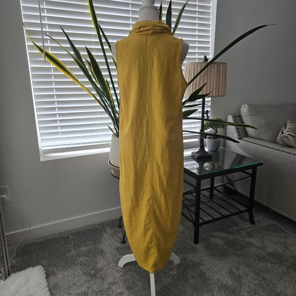Cynthia Rowley Women Linen Blend HiLo Maxi Dress. Cowl Neck Lagenlook. Size Medi - Picture 4 of 8